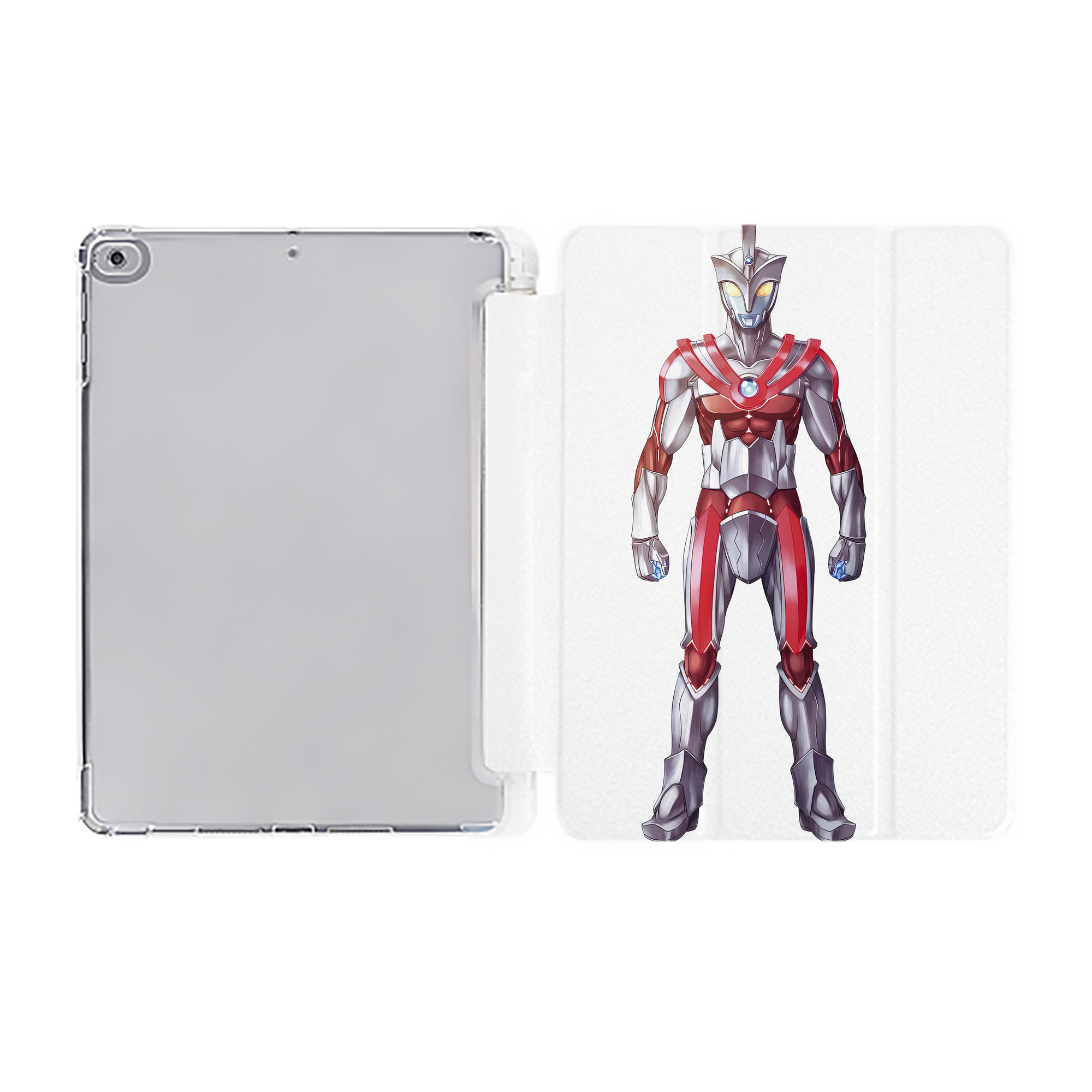 （画像用） ウルトラマン Ultraman IPad ケース ペン収納付き 三つ折りスタンド PUレザー×シリコン 対応機種9.5/10.5/10.9インチ